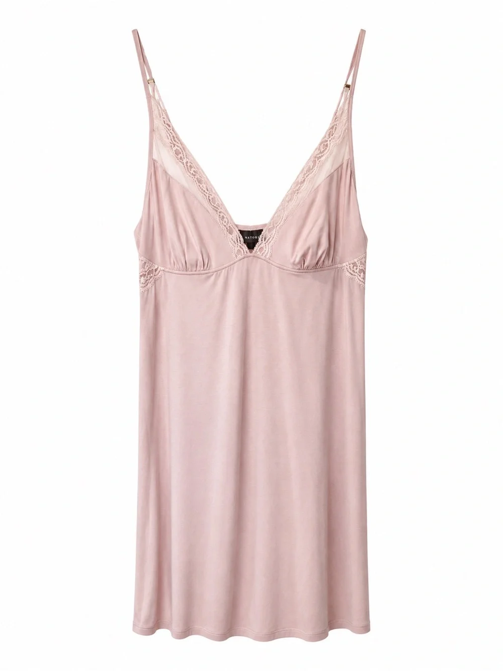 LNatori Lace Chemise Nightgown Pink Blush Size Medium M EUC Lingerie